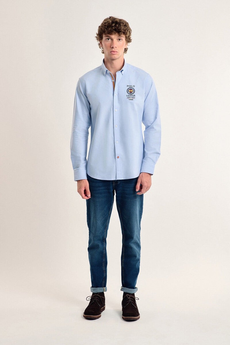 Pedro Del Hierro Camisa Hombre Valecuatro Celeste España