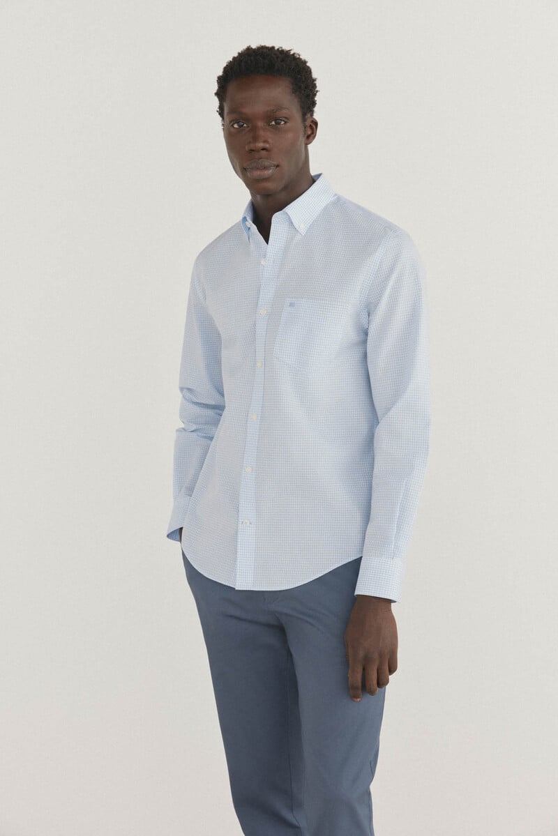 Pedro Del Hierro Camisa Non Iron + Antimanchas Cuadro Vichy