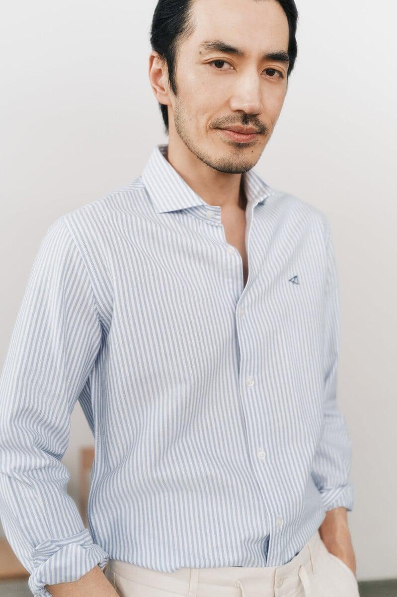 Pedro Del Hierro Camisa Oxford Raya Candela Manga Larga