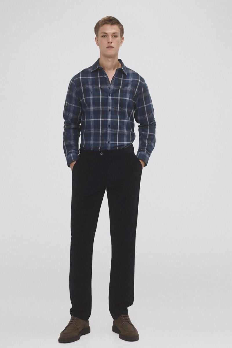 Pedro Del Hierro Camisa Twill Cuadros Cashmere Touch