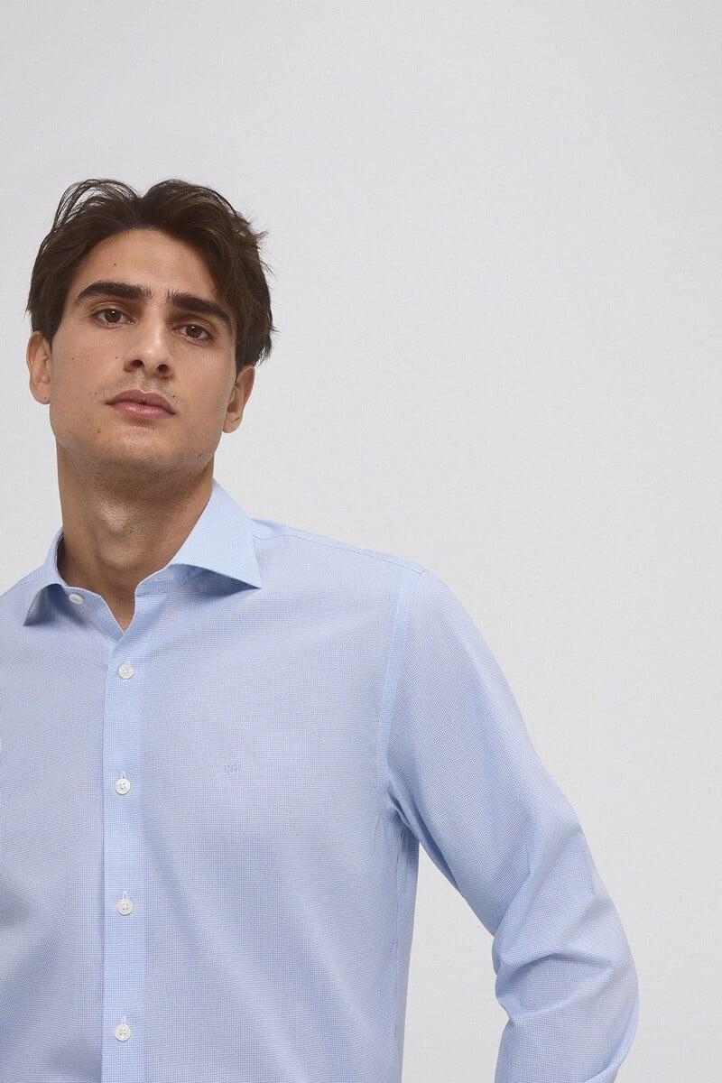 pedro del hierro Camisa vestir cuadros non iron + antimanchas