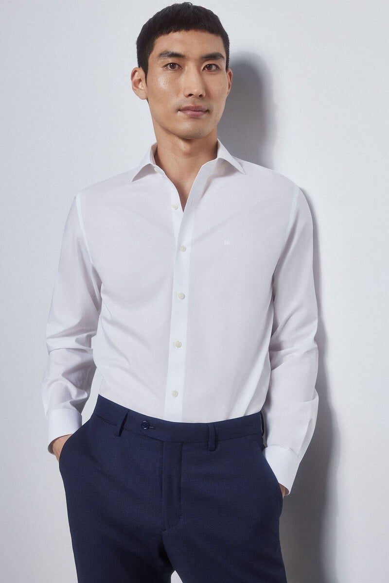 Pedro Del Hierro Camisa Vestir Lisa Non Iron + Antimanchas