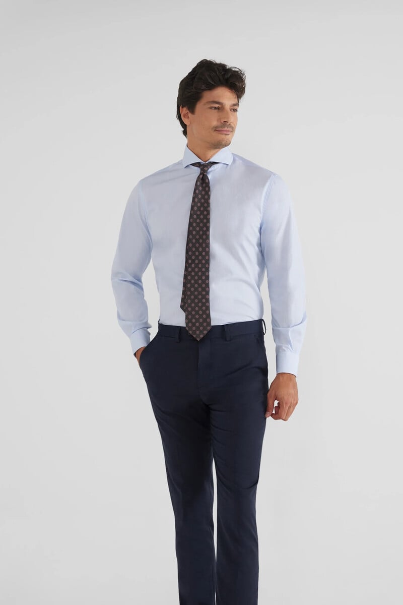 pedro del hierro Camisa vestir mini rayas puño simple