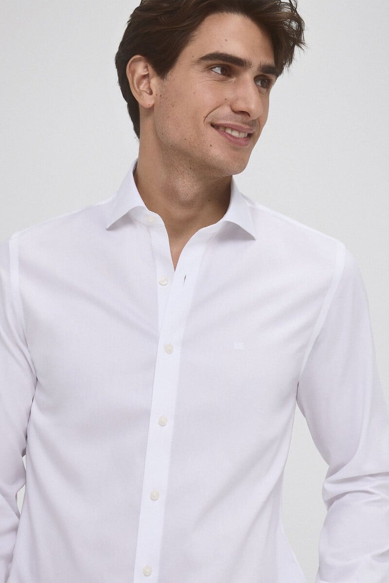 pedro del hierro Camisa vestir non iron y antimanchas lisa tailored fit