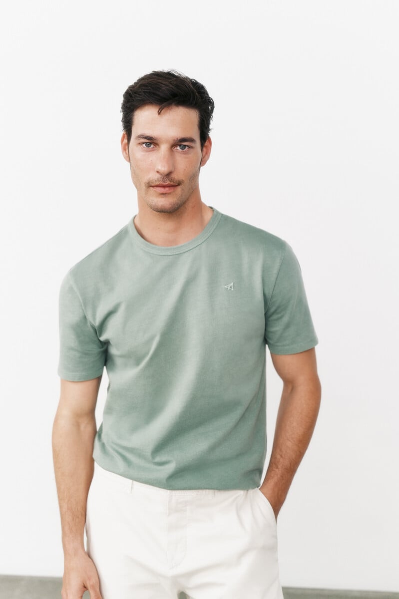 pedro del hierro Camiseta básica con bordado avión OOTO