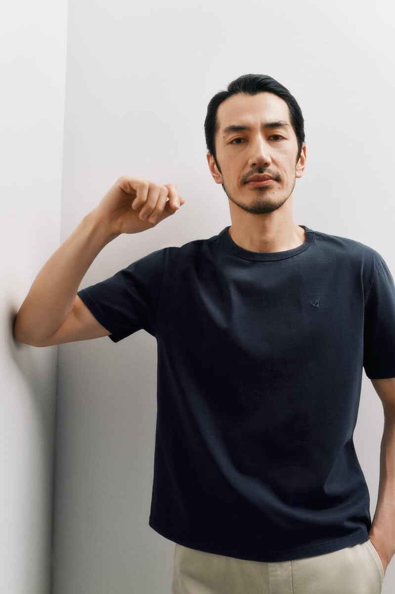 pedro del hierro Camiseta básica con bordado avión OOTO