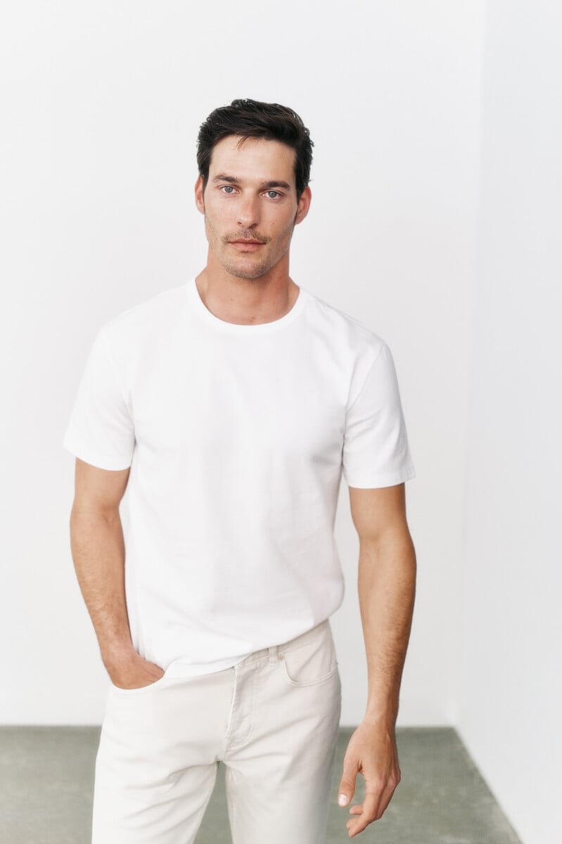 pedro del hierro Camiseta básica con bordado avión OOTO