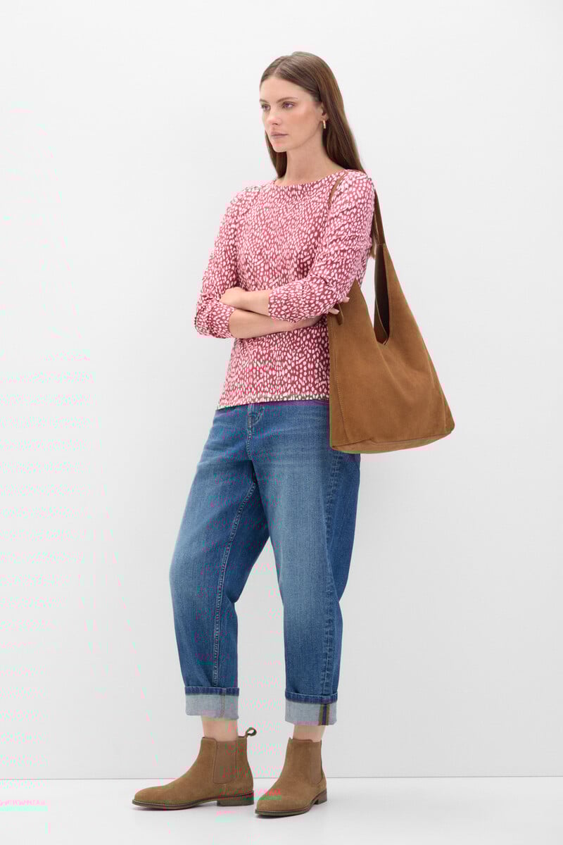 pedro del hierro Camiseta básica escote barco con botones dorados