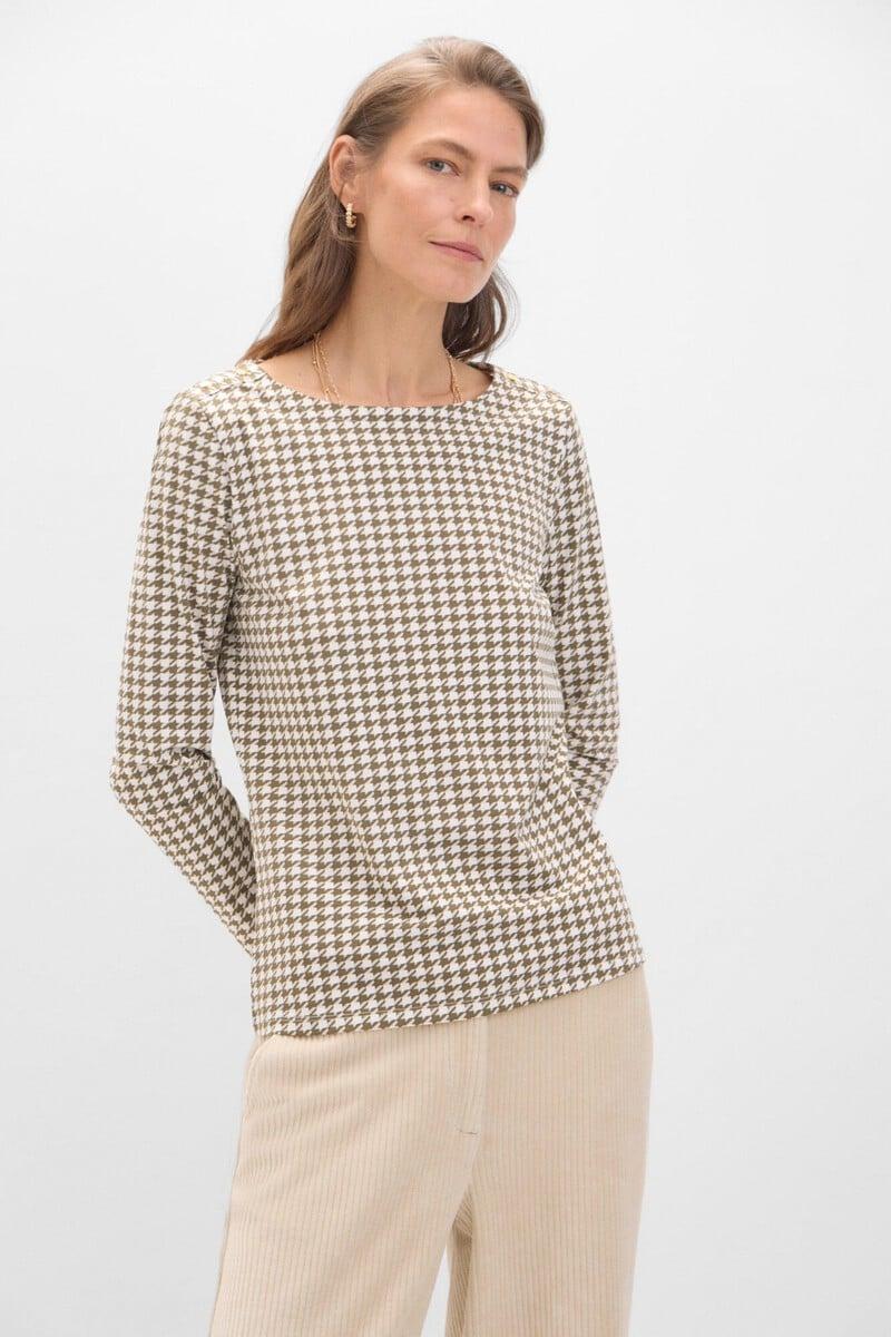 pedro del hierro Camiseta básica escote barco con botones dorados