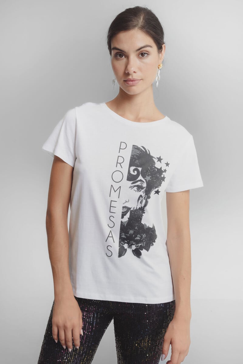 pedro del hierro Camiseta de cuello redondo y manga corta