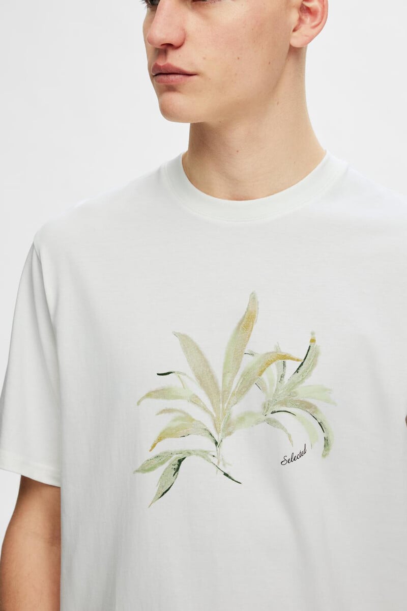 Pedro Del Hierro Camiseta De Manga Corta Con Dibujo Floral Confeccionada 100% Con Algodón Orgánico