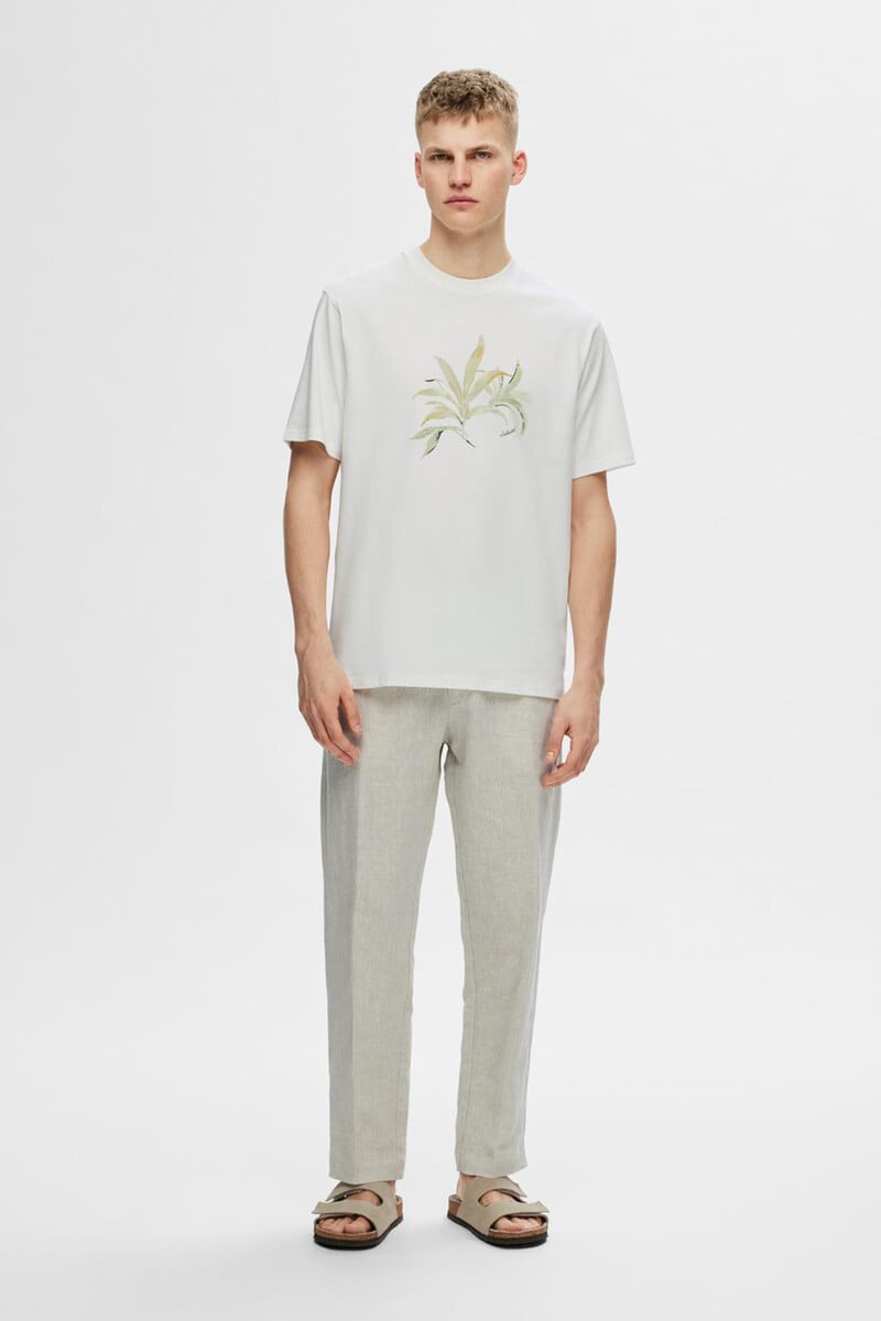 Pedro Del Hierro Camiseta De Manga Corta Con Dibujo Floral Confeccionada 100% Con Algodón Orgánico
