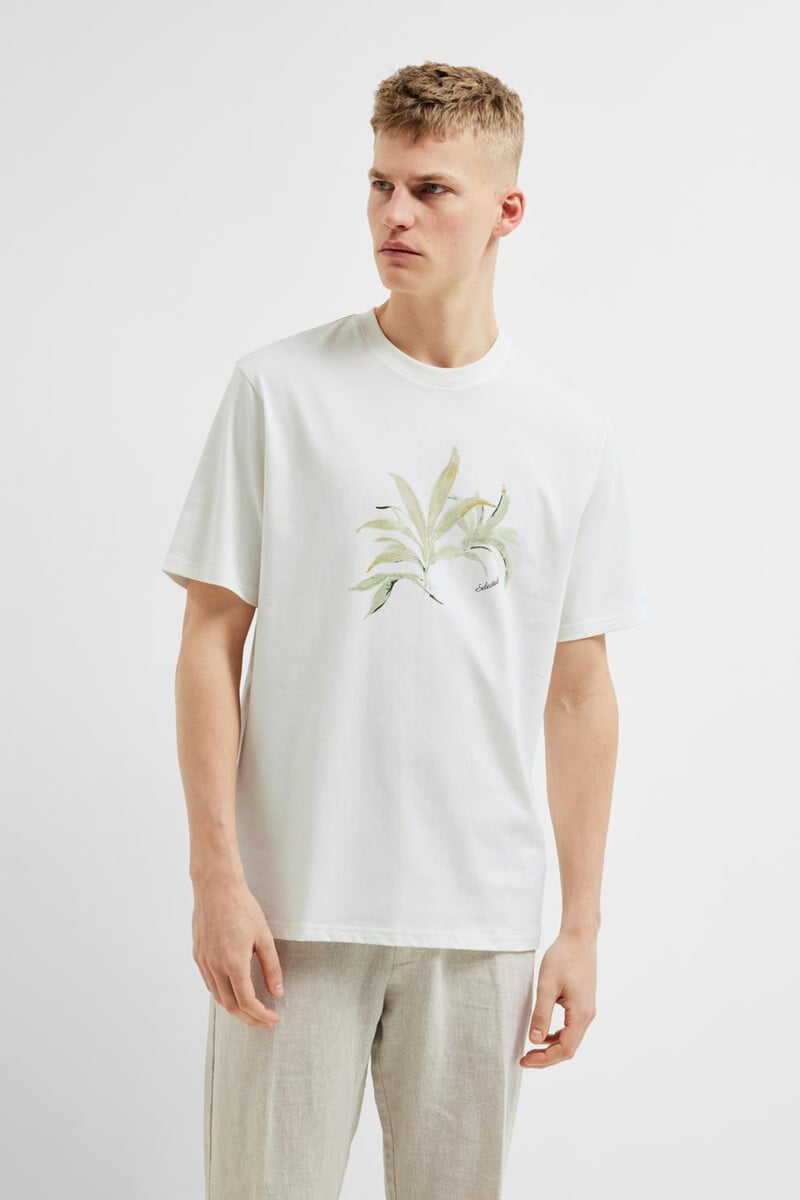 Pedro Del Hierro Camiseta De Manga Corta Con Dibujo Floral Confeccionada 100% Con Algodón Orgánico