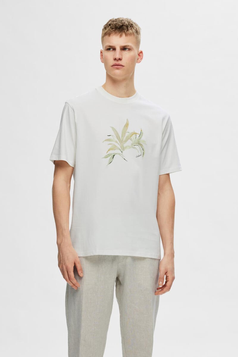 pedro del hierro Camiseta de manga corta con dibujo floral confeccionada 100% con algodón orgánico
