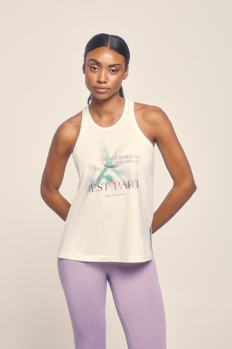 Pedro Del Hierro Camiseta Sin Mangas Algodón Blanco