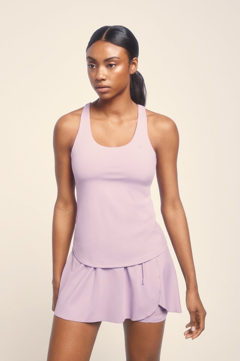 Pedro Del Hierro Camiseta Sin Mangas Entallada Lila