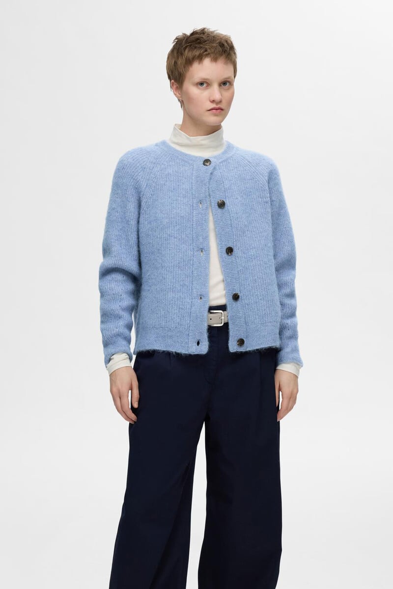 pedro del hierro Cárdigan corto confeccionado con lana y alpaca