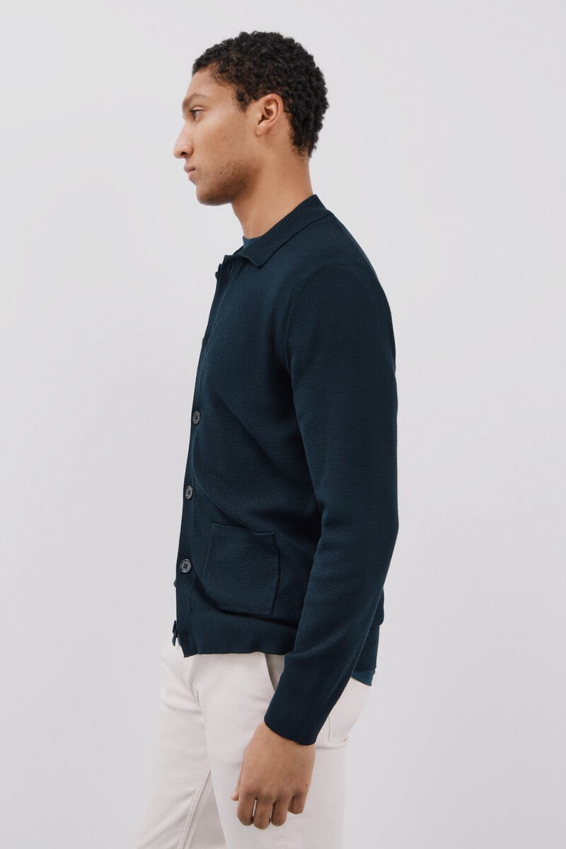 Pedro Del Hierro Cárdigan Ligero Cuello Polo Y Botones