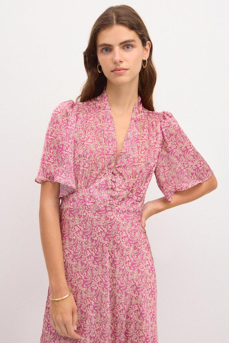 Pedro Del Hierro Casiopea. Vestido Estampado Botones