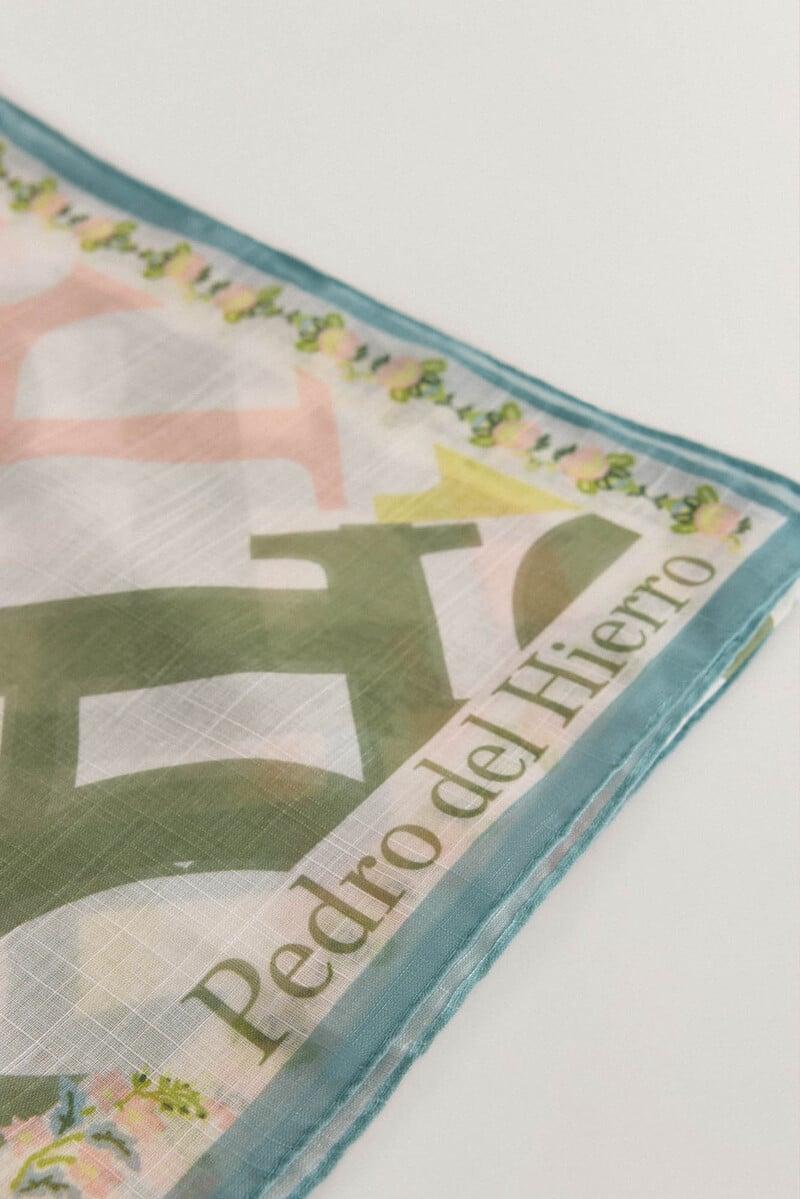 Pedro Del Hierro Chal Rectangular Con Estampado De Logo