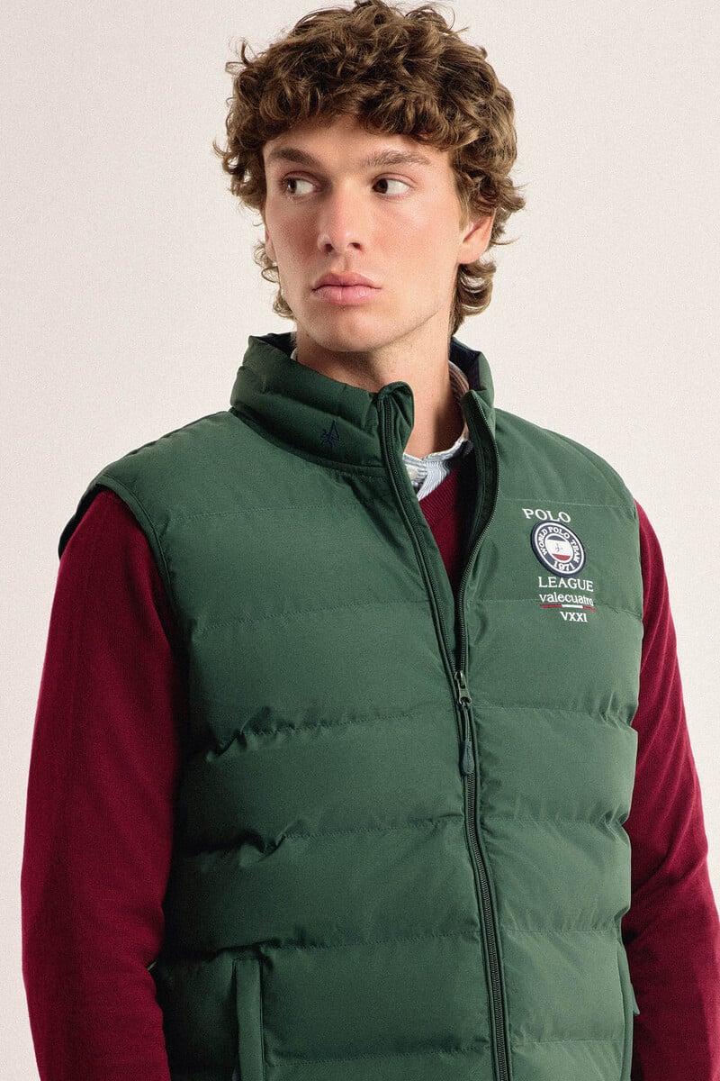 Pedro Del Hierro Chaleco Acolchado Color Verde Modelo Escudo