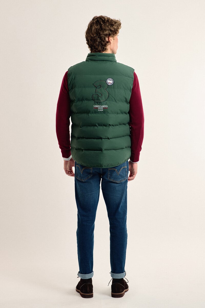 Pedro Del Hierro Chaleco Acolchado Color Verde Modelo Escudo