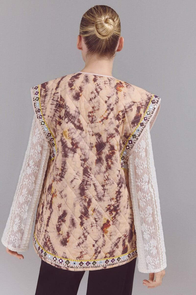 Pedro Del Hierro Chaleco Acolchado Con Detalles Bordados