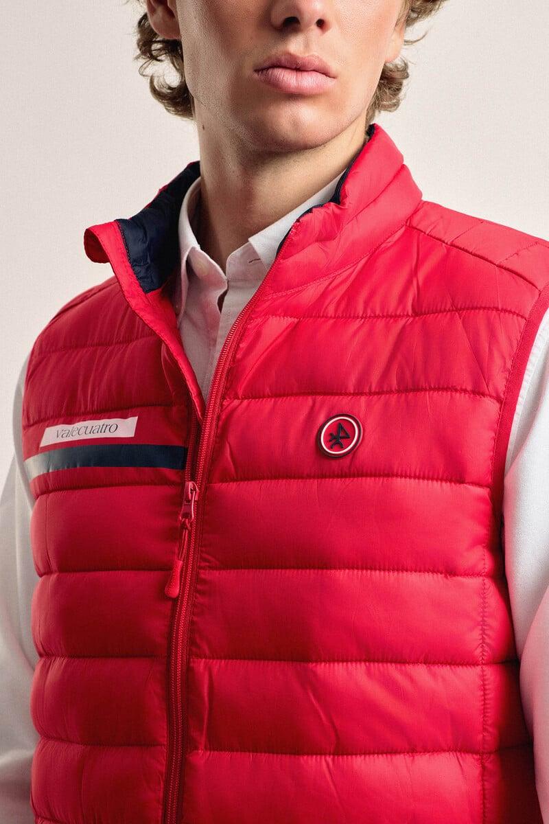 Pedro Del Hierro Chaleco Acolchado Rojo Banda Valecuatro