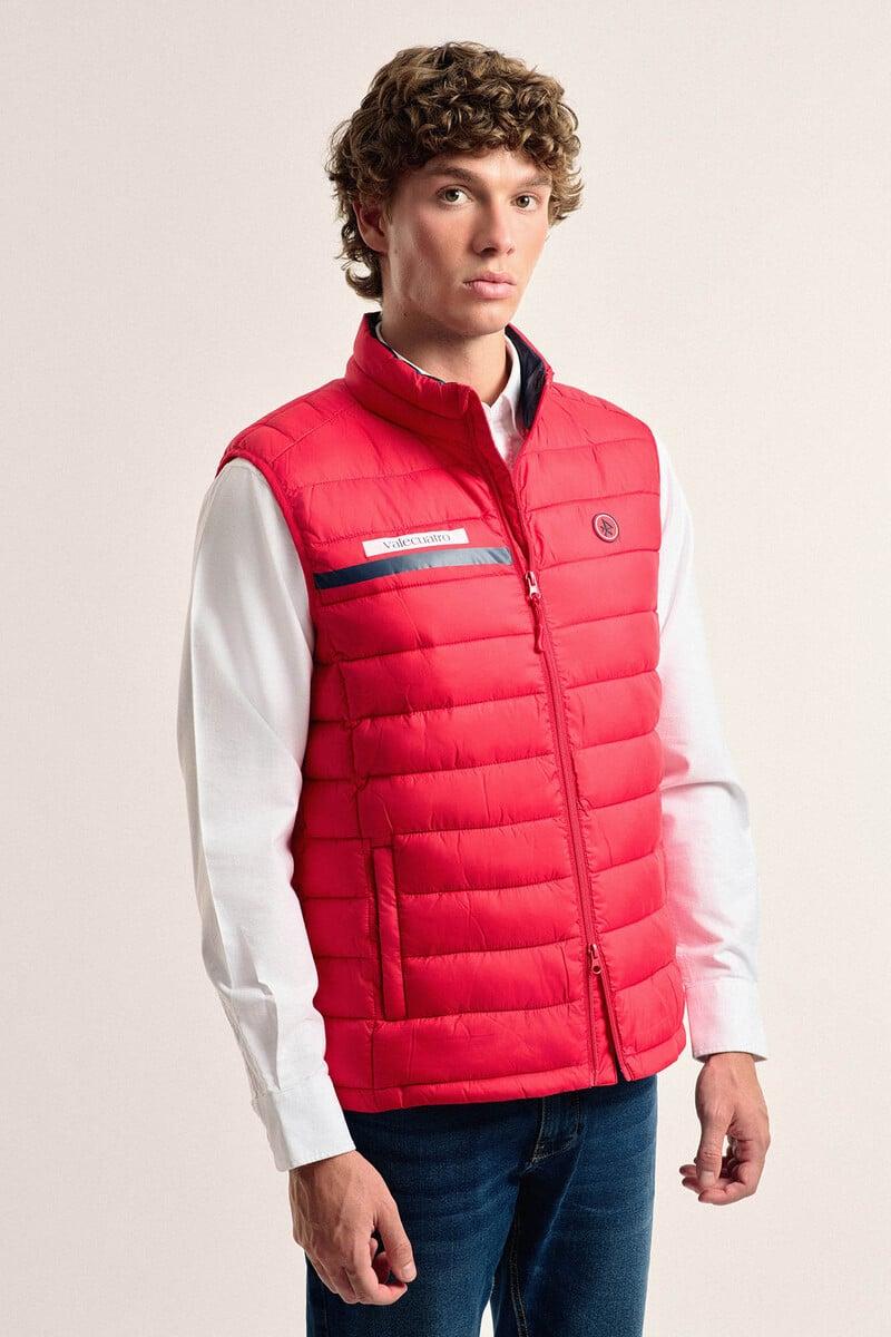 Pedro Del Hierro Chaleco Acolchado Rojo Banda Valecuatro