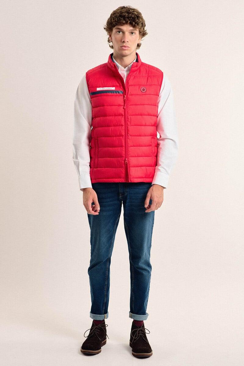 Pedro Del Hierro Chaleco Acolchado Rojo Banda Valecuatro