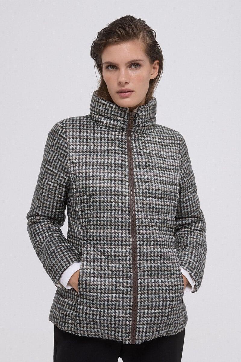 pedro del hierro Chaqueta acolchada reversible estampada