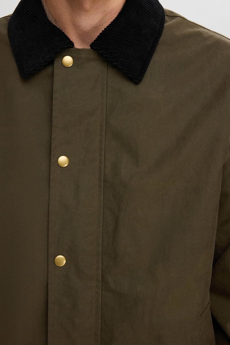 Pedro Del Hierro Chaqueta Con Cuello De Pana Repelente Al Agua