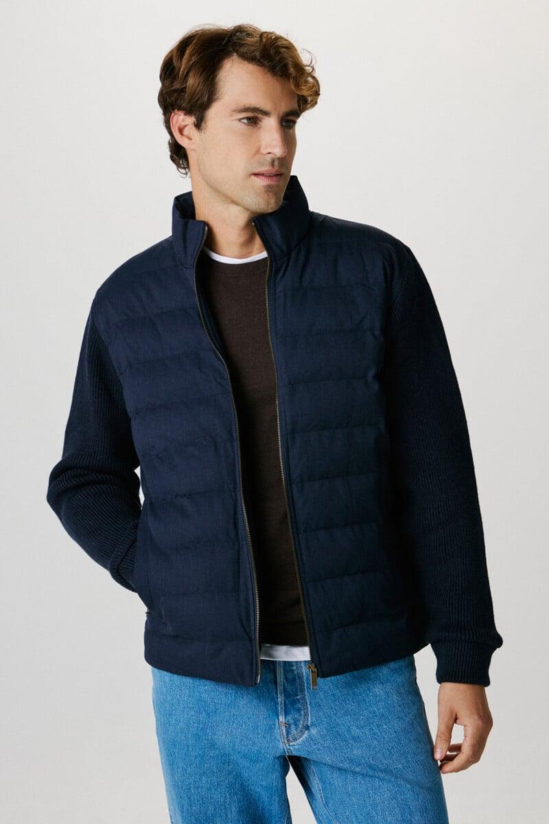 Pedro Del Hierro Chaqueta Corta Acolchada Contraste