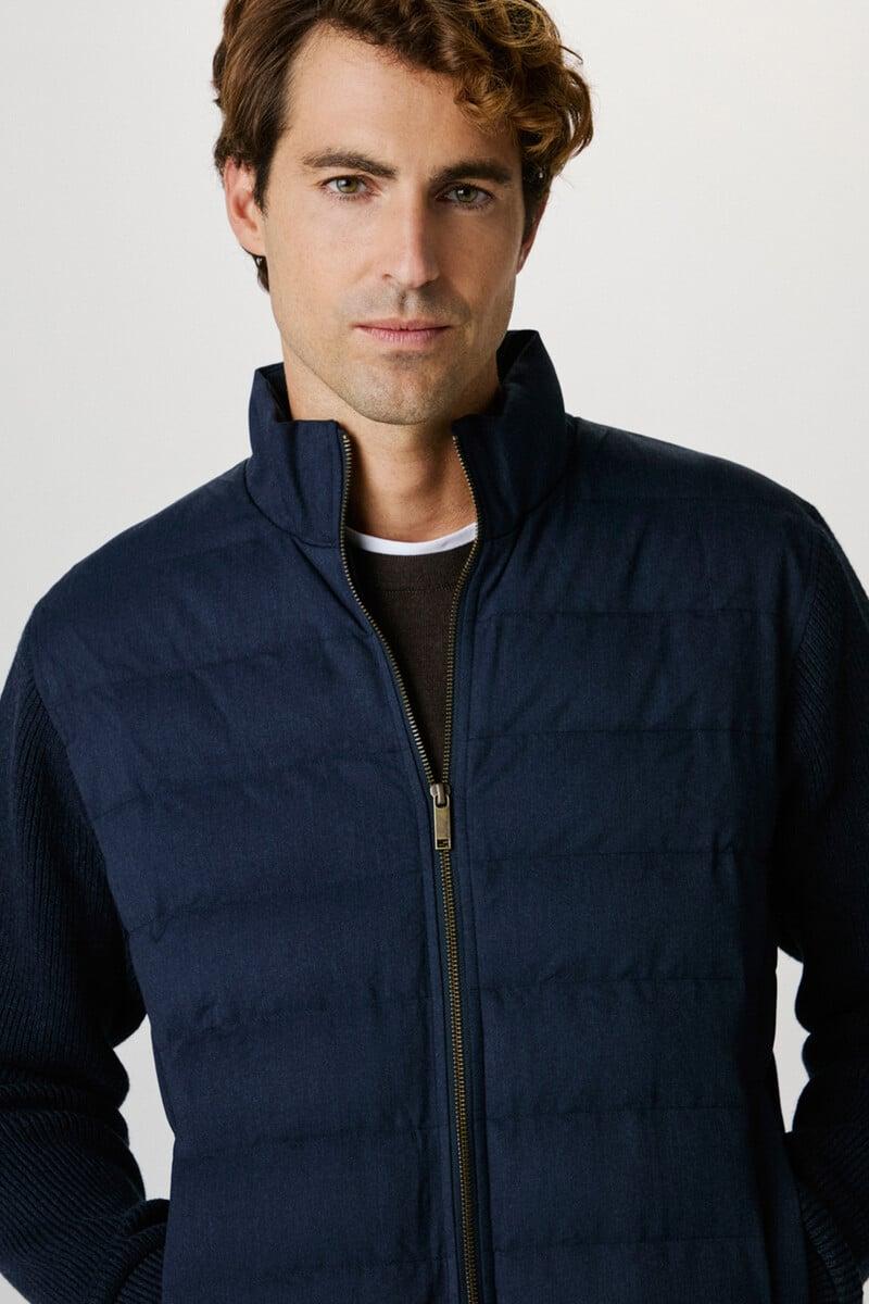 Pedro Del Hierro Chaqueta Corta Acolchada Contraste