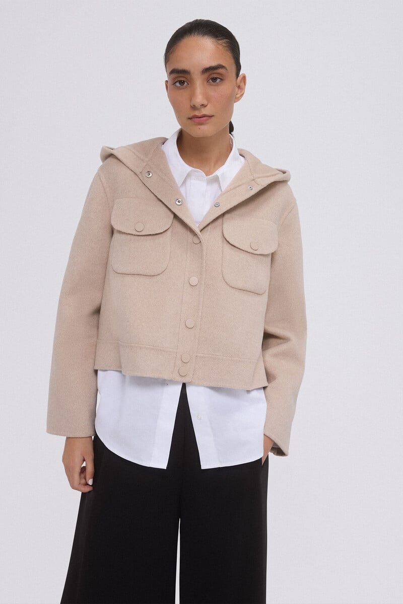 Pedro Del Hierro Chaqueta Corta Double Face Capucha