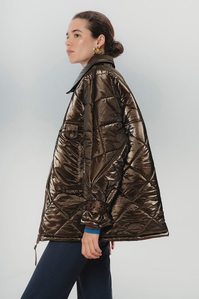 Pedro Del Hierro Chaqueta De Mujer Acolchada Metálica Valeria