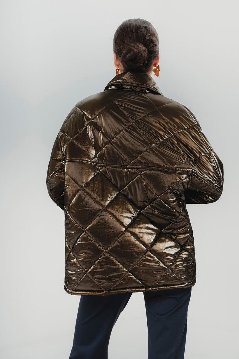 Pedro Del Hierro Chaqueta De Mujer Acolchada Metálica Valeria