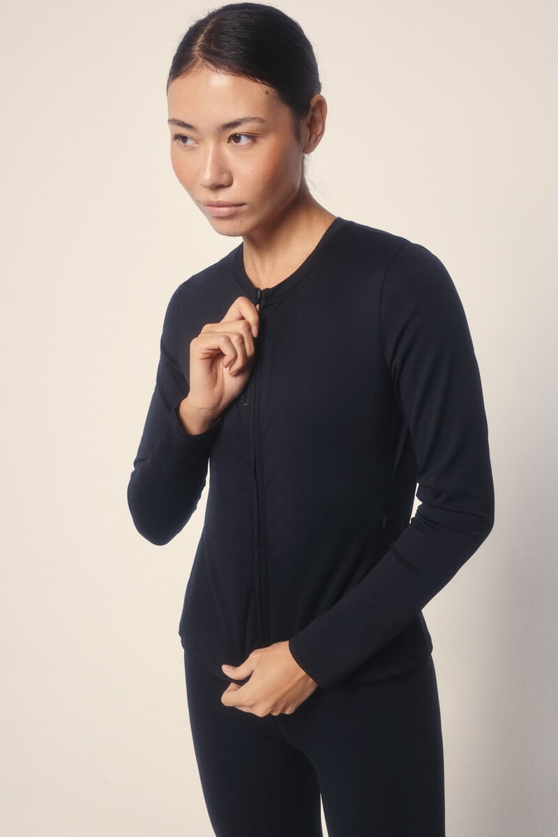 Pedro Del Hierro Chaqueta Entallada Cremallera Negro