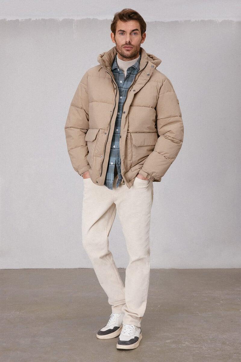 pedro del hierro Chaqueta larga acolchada cremallera