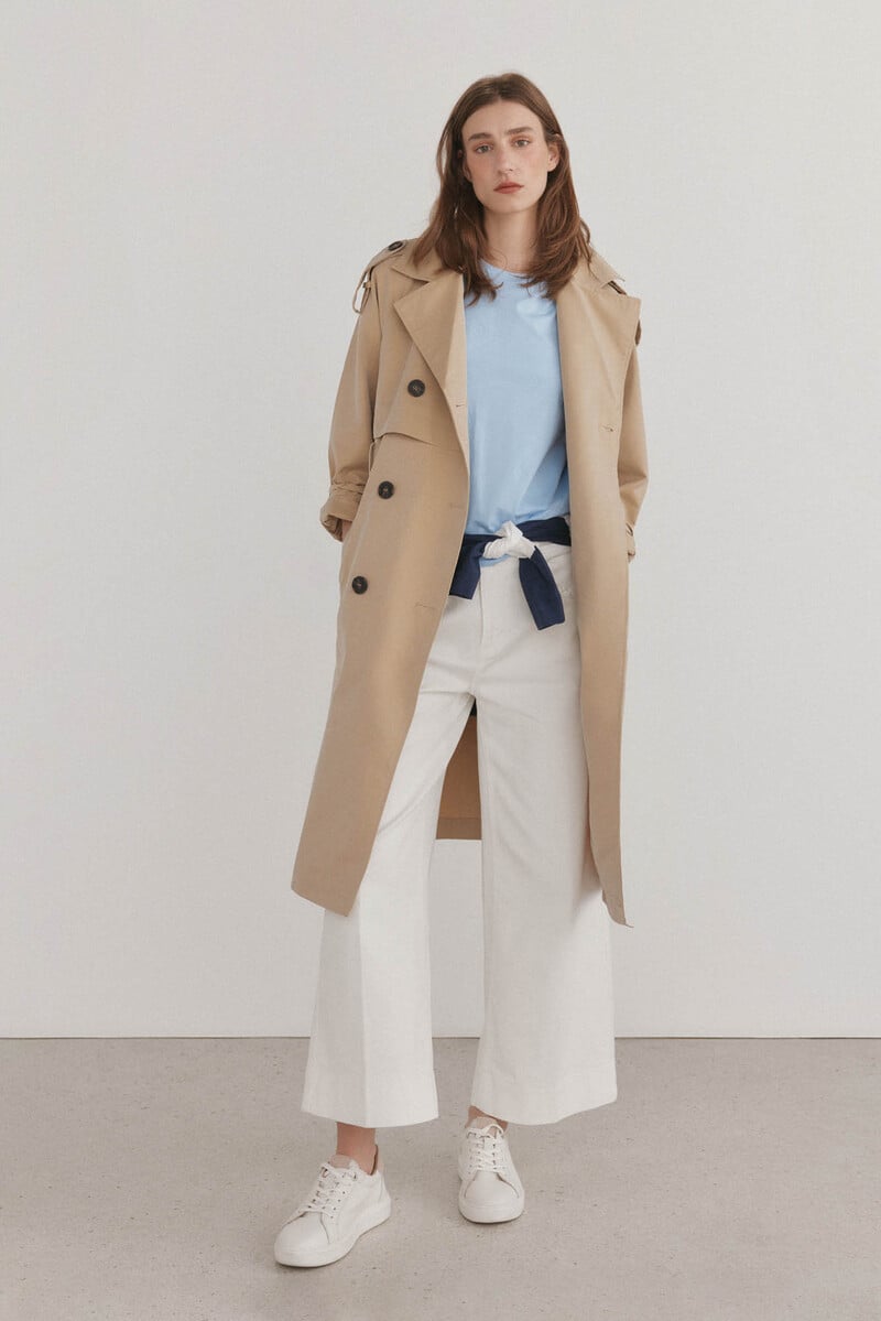 pedro del hierro Conjunto de gabardina jeans y camiseta