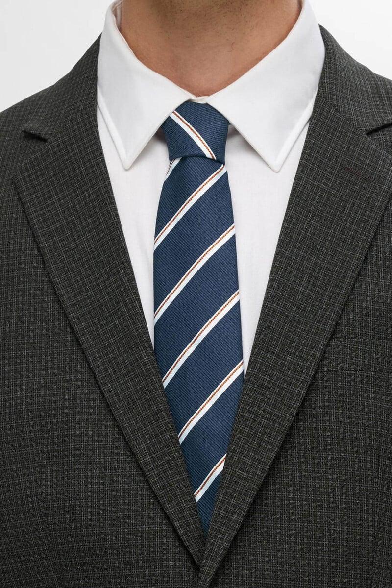 Pedro Del Hierro Corbata De Rayas Confeccionada Con Materiales Reciclados