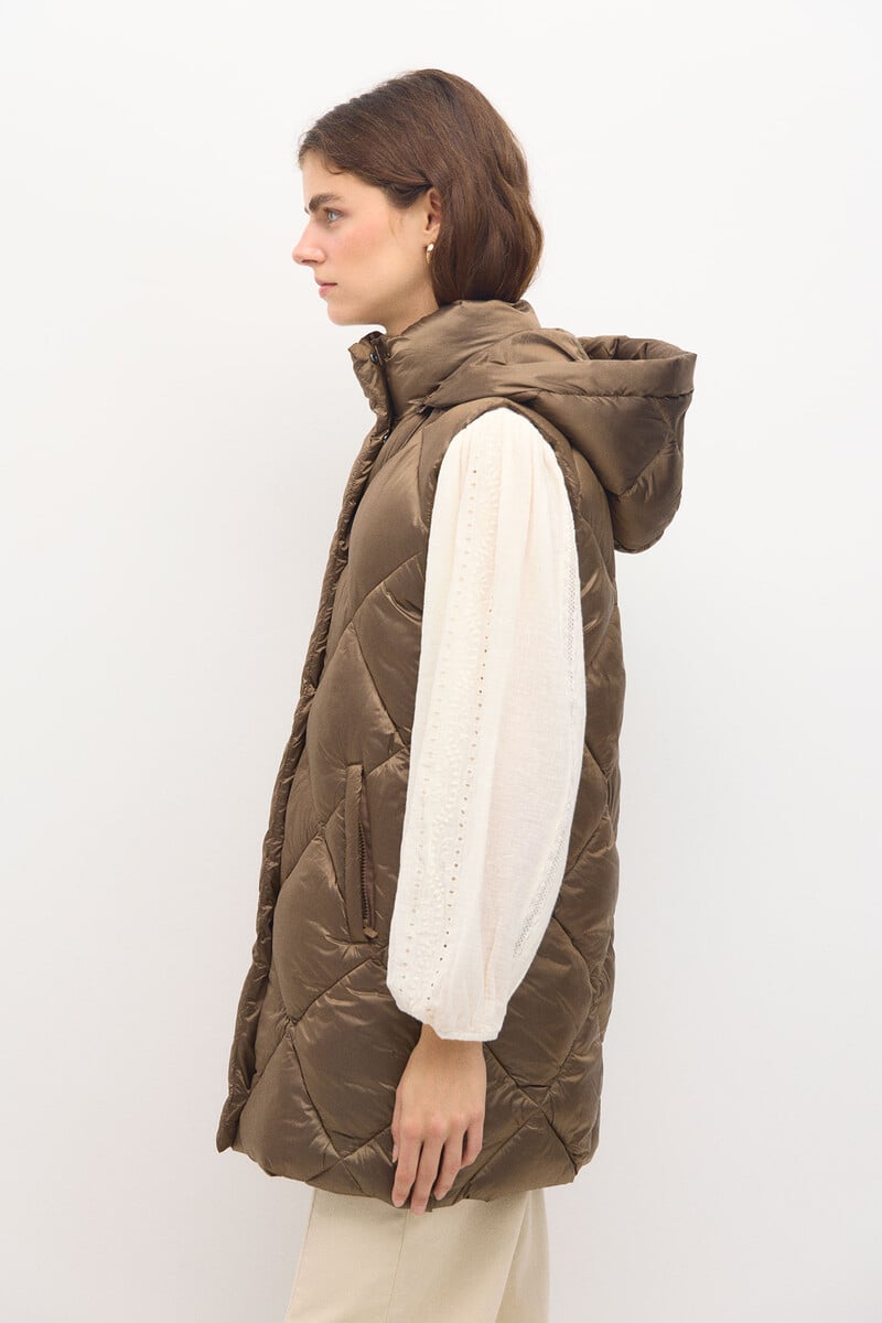 Pedro Del Hierro Dafne. Chaleco Acolchado Metalizado