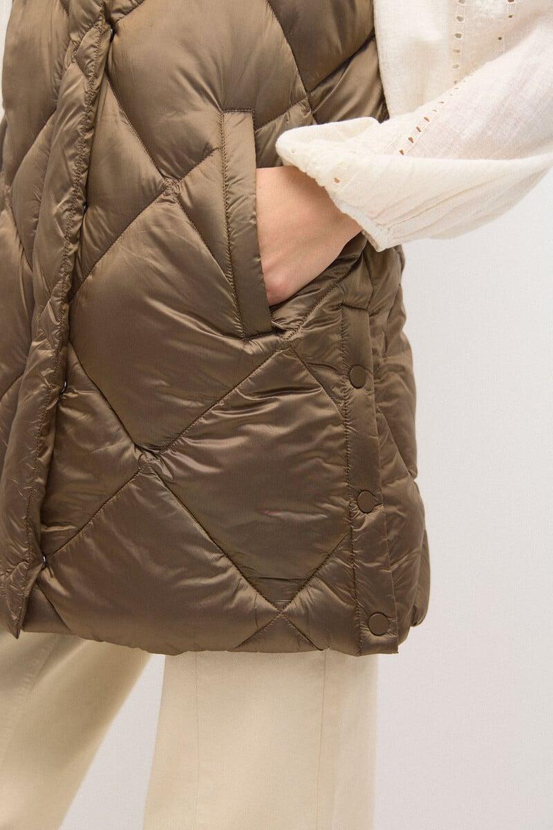 Pedro Del Hierro Dafne. Chaleco Acolchado Metalizado