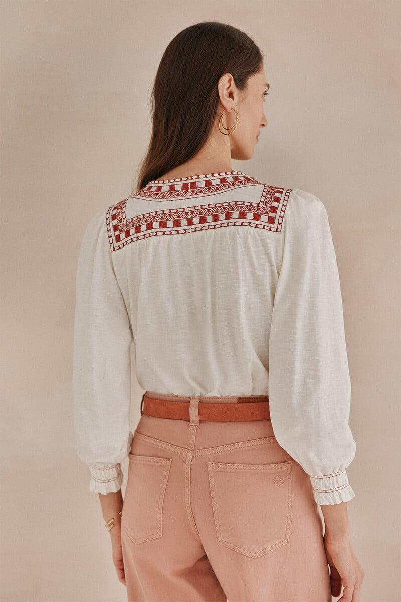 Pedro Del Hierro Fabiana. Camiseta Bordado A Contraste