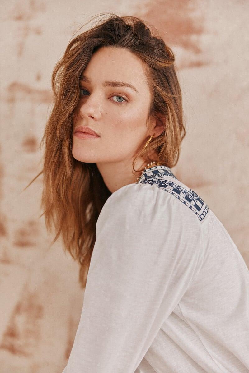 Pedro Del Hierro Fabiana. Camiseta Bordado A Contraste