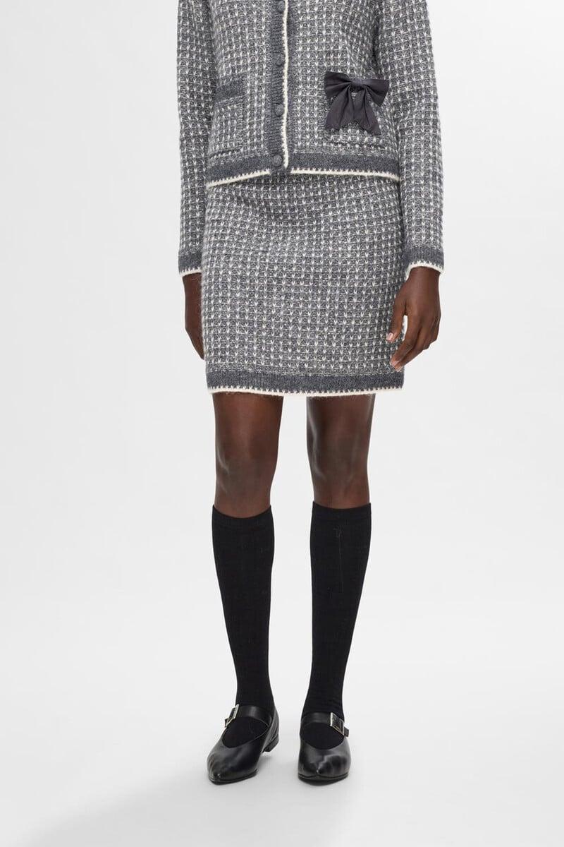 Pedro Del Hierro Falda Estructura Confeccionada Con Lana RWS Y Alpaca