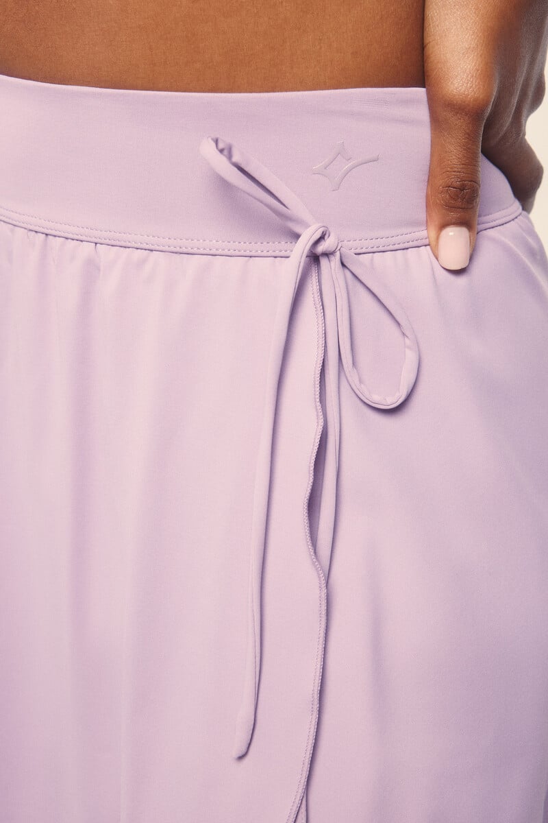 Pedro Del Hierro Falda Microfibra Lila Malla Interior