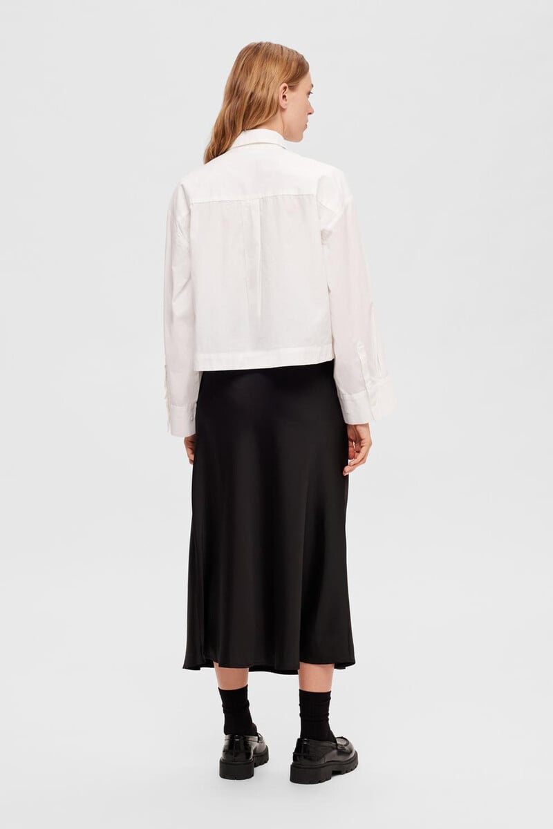 Pedro Del Hierro Falda Midi Fluida Confeccionada Con Materiales Reciclados