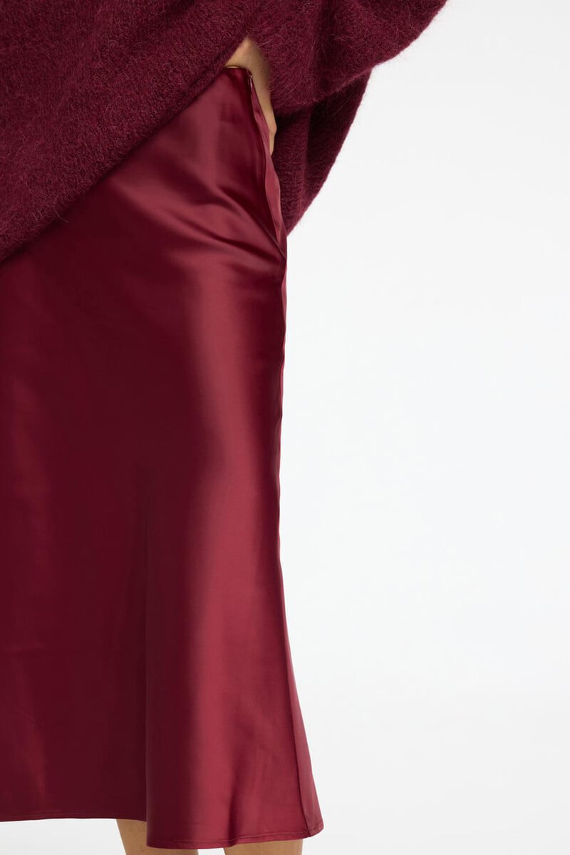 Pedro Del Hierro Falda Midi Fluida Confeccionada Con Materiales Reciclados