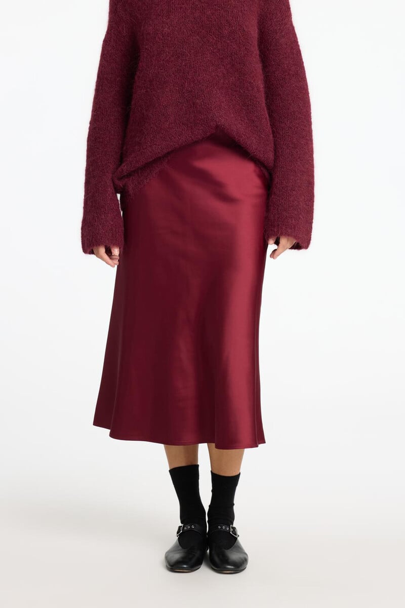 Pedro Del Hierro Falda Midi Fluida Confeccionada Con Materiales Reciclados